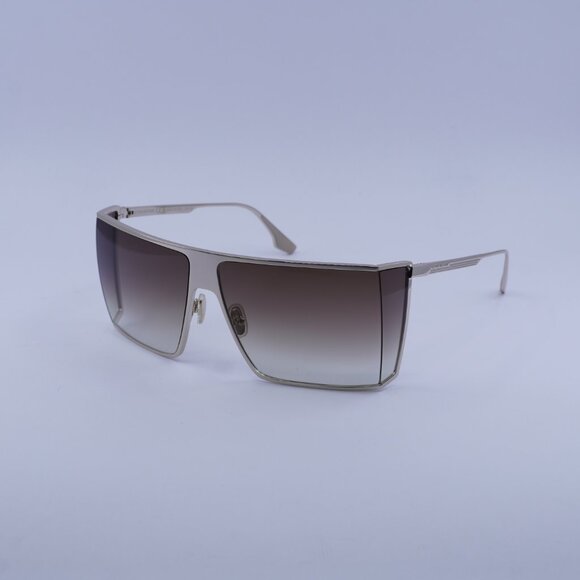 Victoria Beckham VB249S 714 Sunglasses Gold Rectangle Frame, Brown Lenses - Picture 4 of 9